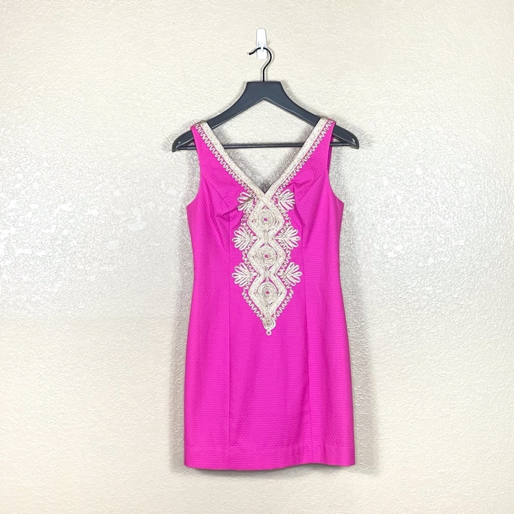 Lilly Pulitzer Junie V-neck Shift Dress in Berry Sangria Size NWT
